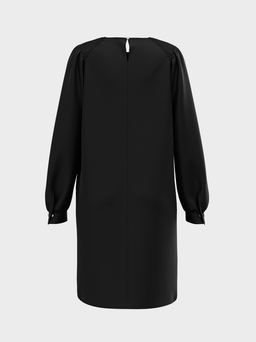 Jurk met lange mouwen en plissédetails