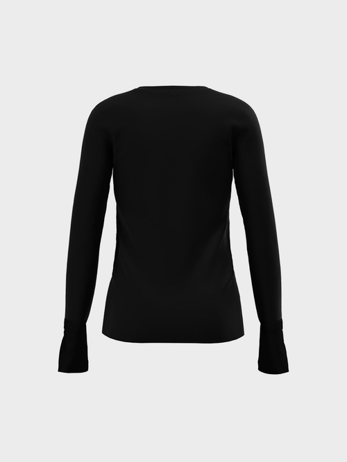 Jerseyshirt mit Blusendetails aus Seide
