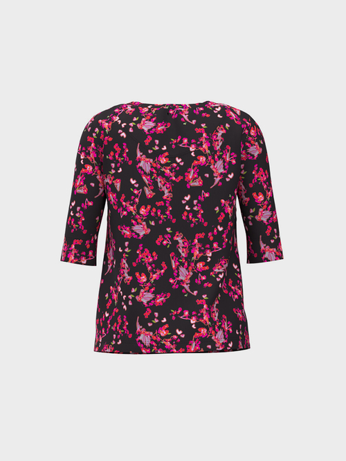 Katoenen shirt met glanzende print