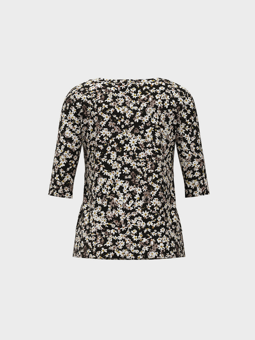 Tee-shirt en coton, imprimé mille-fleurs