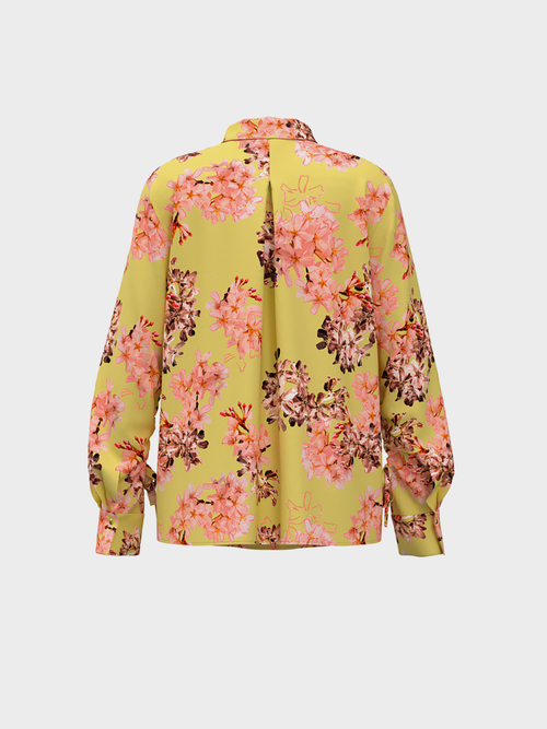 Gebloemde blouse van viscose en zijde
