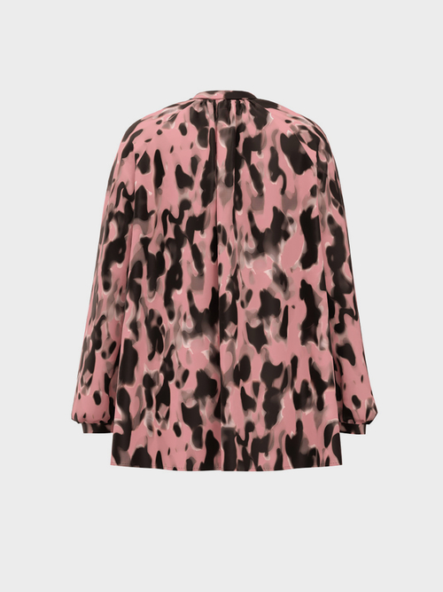 Weite Print-Bluse aus Satin