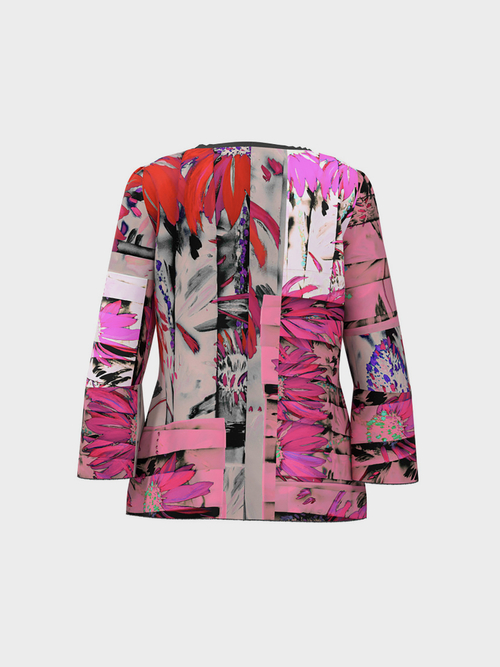 Blouse-style top in viscose and silk