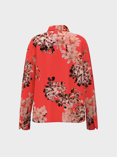 Blouse-style top with flower print