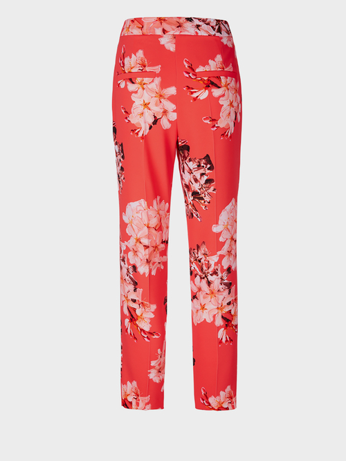Floral pants with pintucks