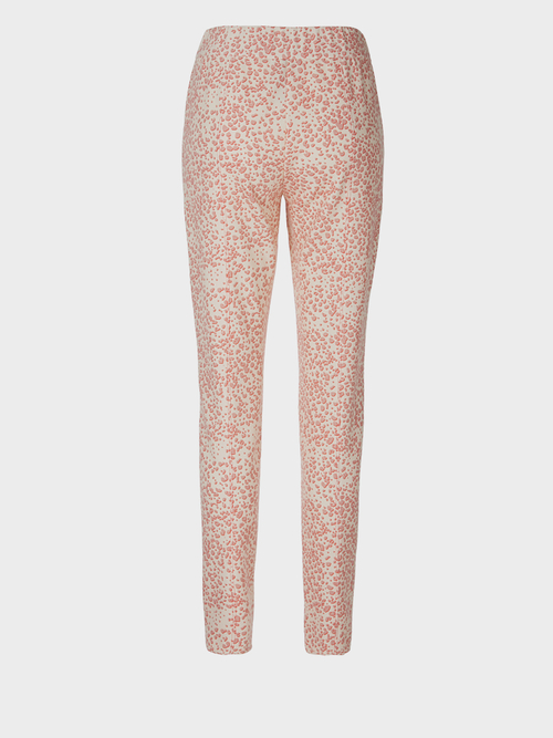 Scuba jersey pants with leopard pattern