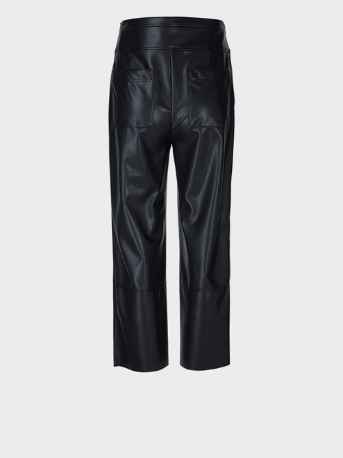 High-Waist-Hose aus Fun-Nappaleder