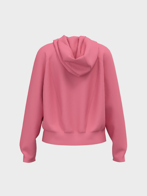 Hooded jacket in stretch cotton