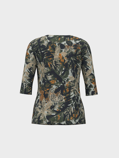 Katoenen shirt met junglemotief