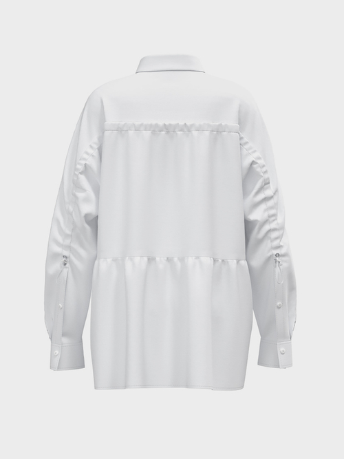 Katoenen blouse met koorddetails