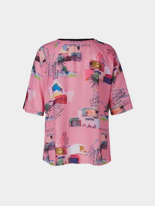 Tee-shirt chemisier à imprimé bungalow