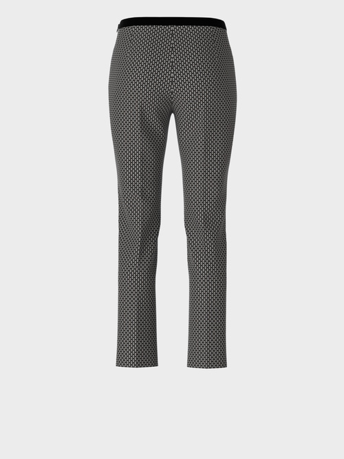 Stretchhose mit Karo-Kleinmuster