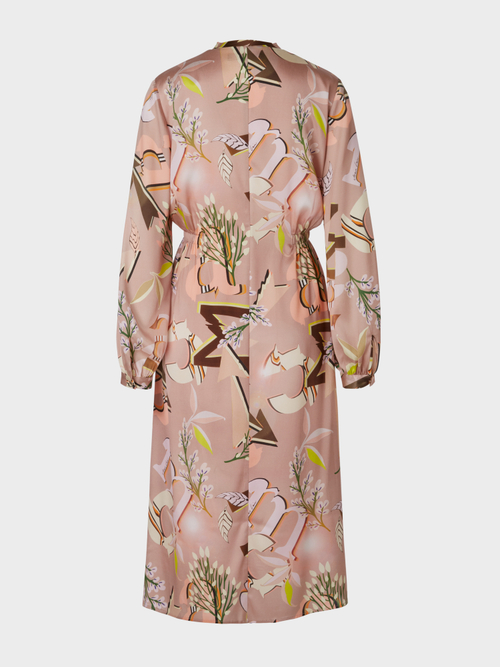 Print-Kleid aus Seidensatin
