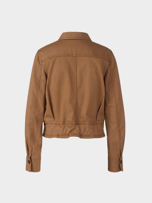 Kurze Jacke aus Baumwoll-Trikotine