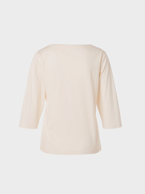 Print-Shirt mit Perlenstickerei