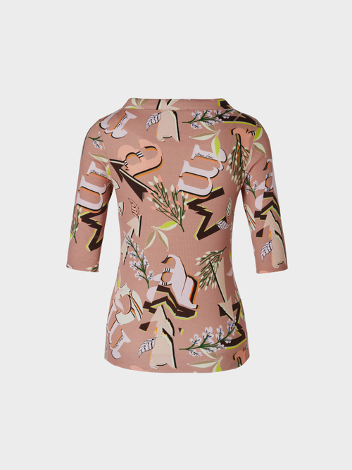 Cotton top with letter print