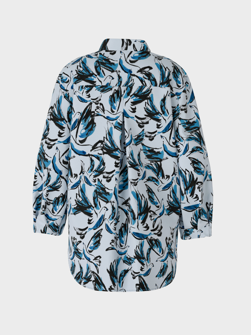 Weite Bluse mit Bird-Print
