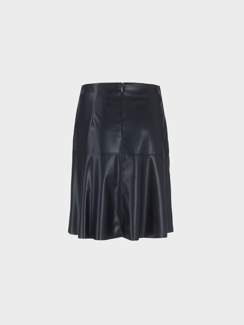 High-Waist-Rock aus Fun-Nappaleder