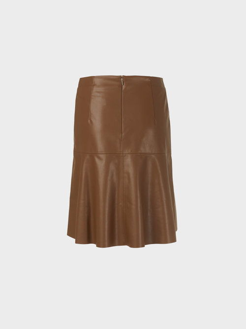 High-Waist-Rock aus Fun-Nappaleder