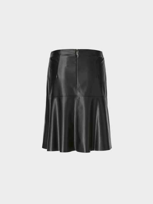 High-Waist-Rock aus Fun-Nappaleder