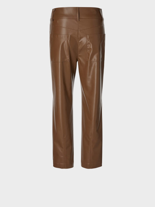 High-Waist-Hose aus Fun-Nappaleder