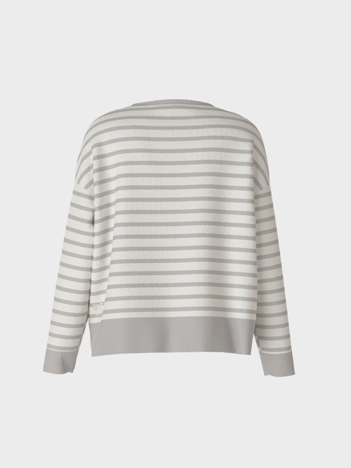 Gestreifter Feinstrickpullover
