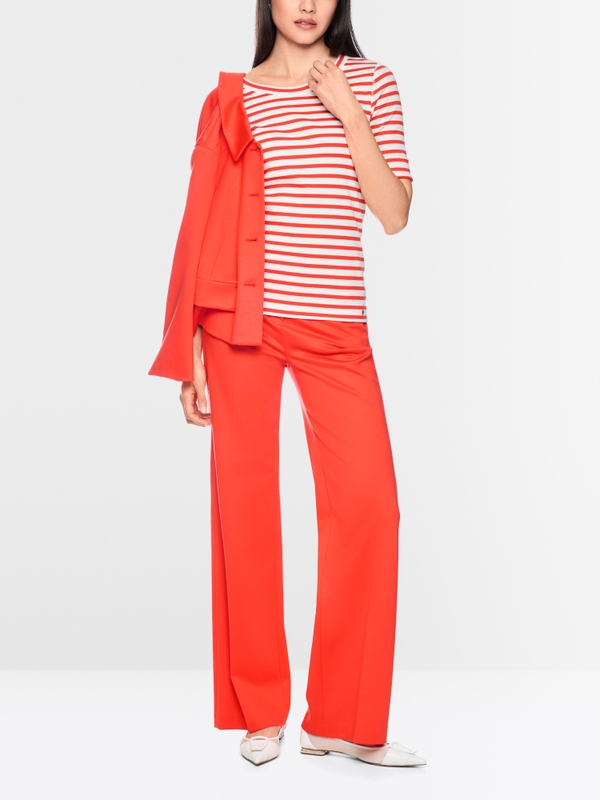 Striped T-shirt made of cotton rib