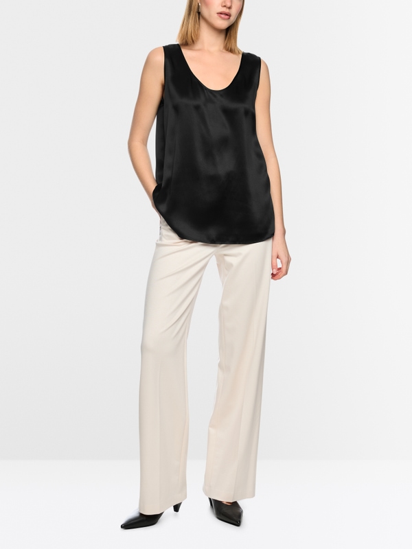 Silk Top with Round Neckline