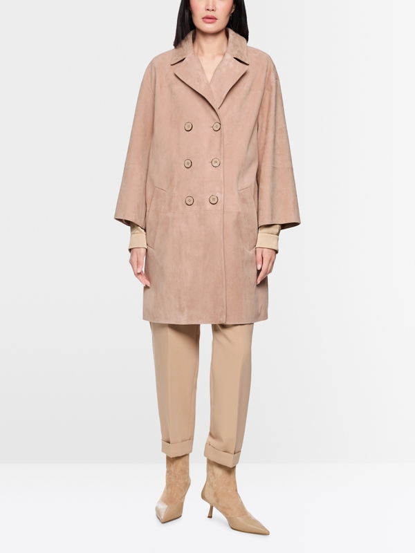 ‘Rethink Together’ suede coat