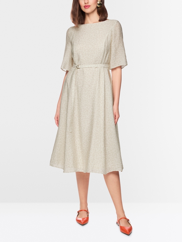 Flowing dress with leopard print