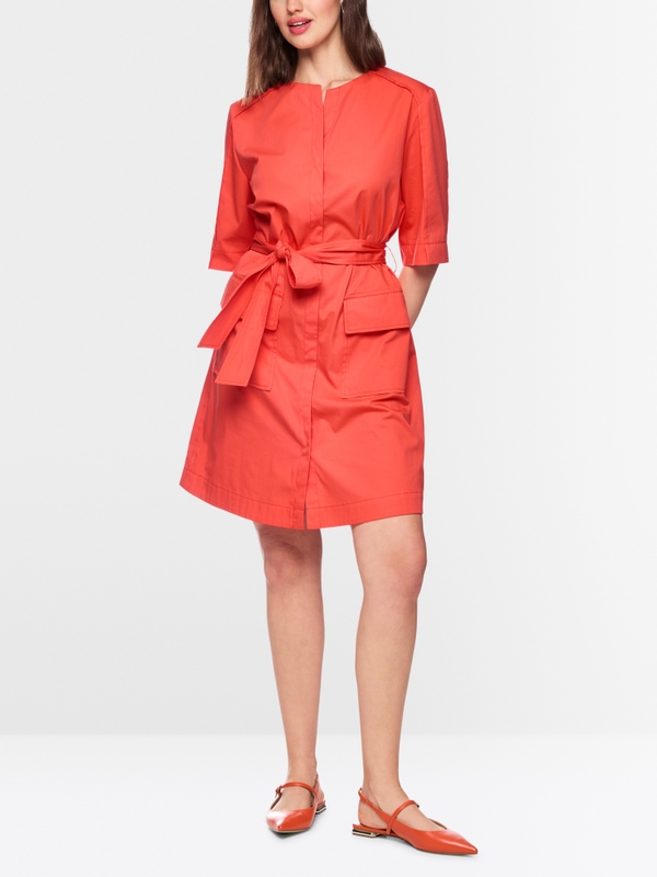 Cotton blend mini dress