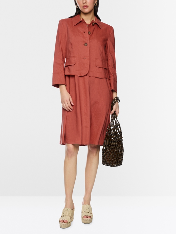 Veste courte en lin et viscose