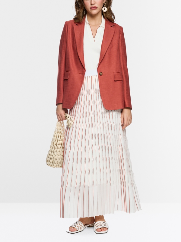 Viscose blazer with loose fit