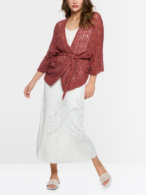 ‘Rethink Together’ openwork cardigan