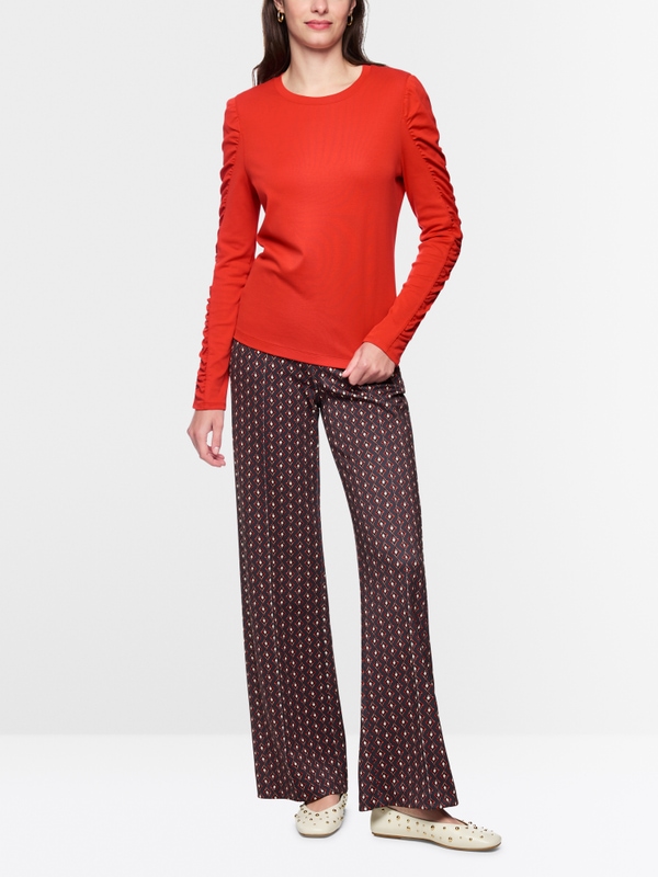 T-shirt à manches longues avec fronces