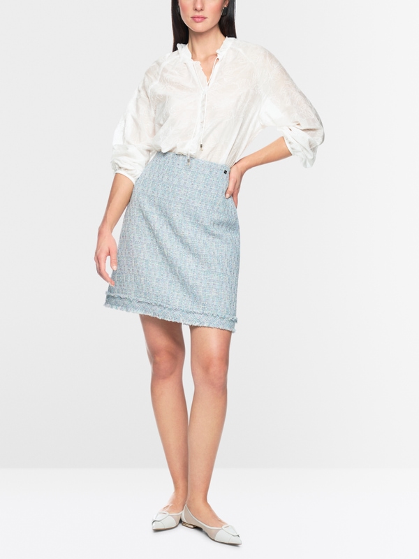 Light tunic with embroidery & ruffles