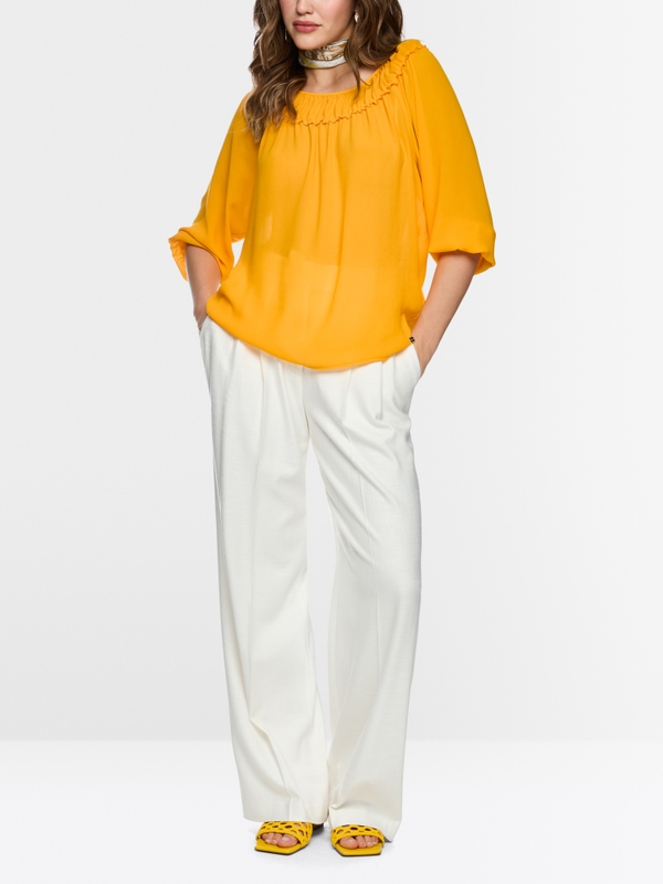 Blouse with Carmen neckline