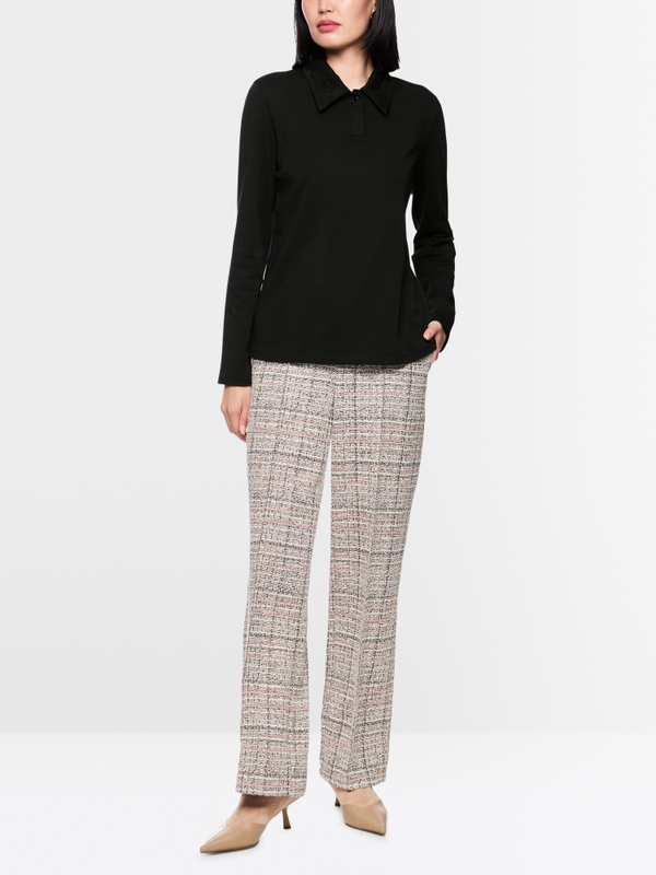 Polo à manches longues en coton