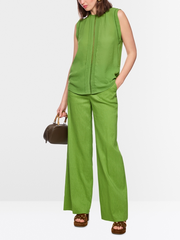 Top with lace and pintucks