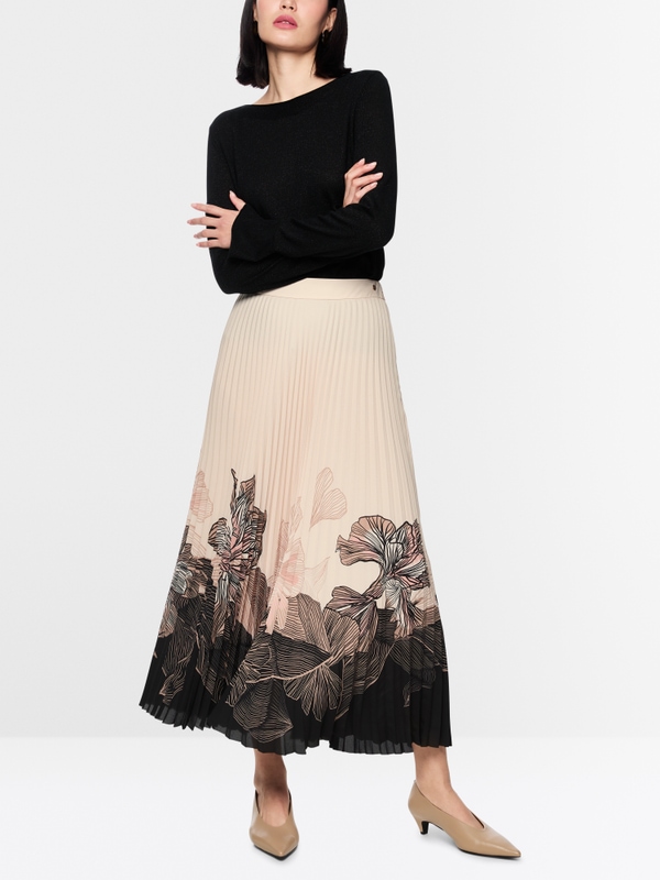‘Rethink Together’ pleated midi skirt