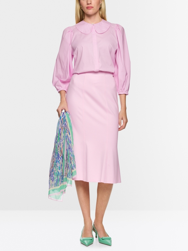 Jupe longueur genoux en viscose stretch