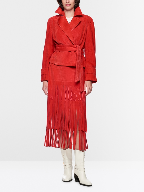 Midi leren rok "Rethink Together"