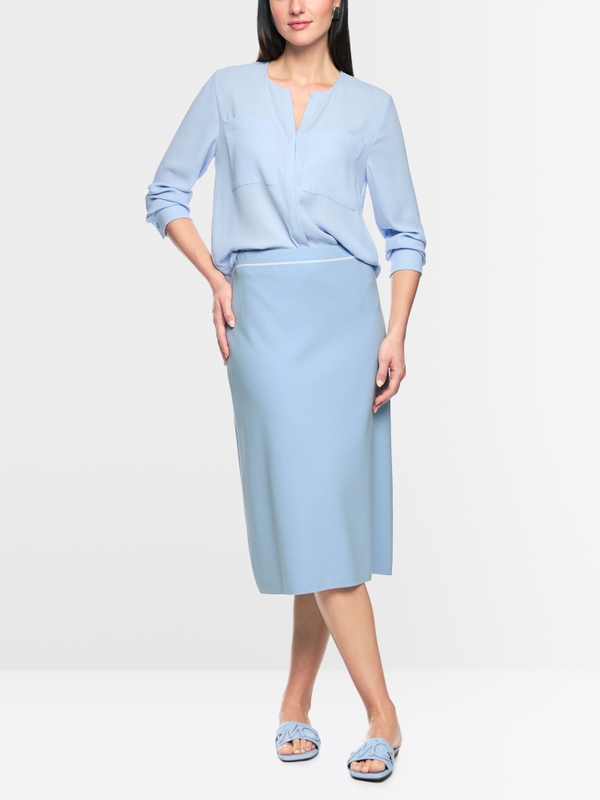 ‘Rethink Together’ fine knit midi skirt