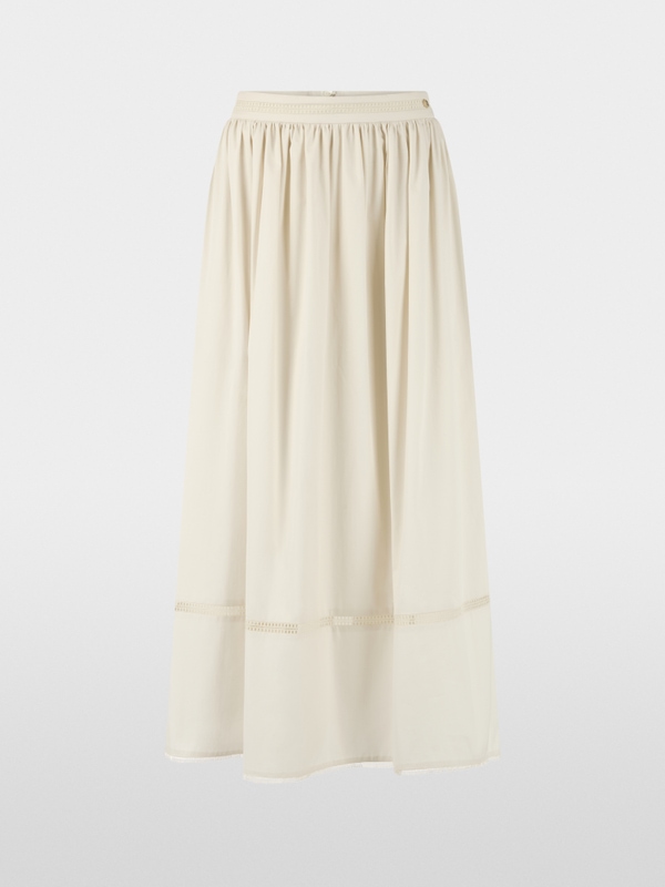 Flared maxi skirt with lace