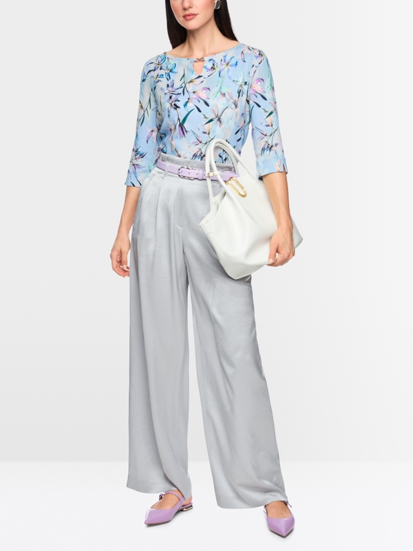 WICHTIA wide fit pleated trousers