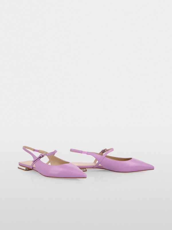 Ballerines à bride arrière en cuir