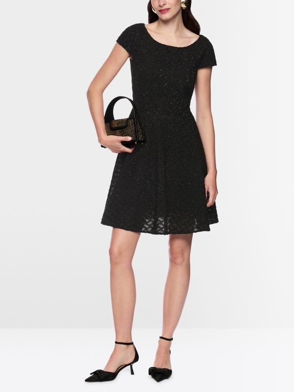 Cocktailkleid mit Glitzer-Details