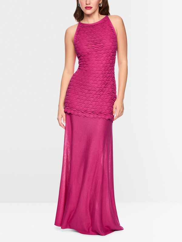 Viscose maxi knit dress