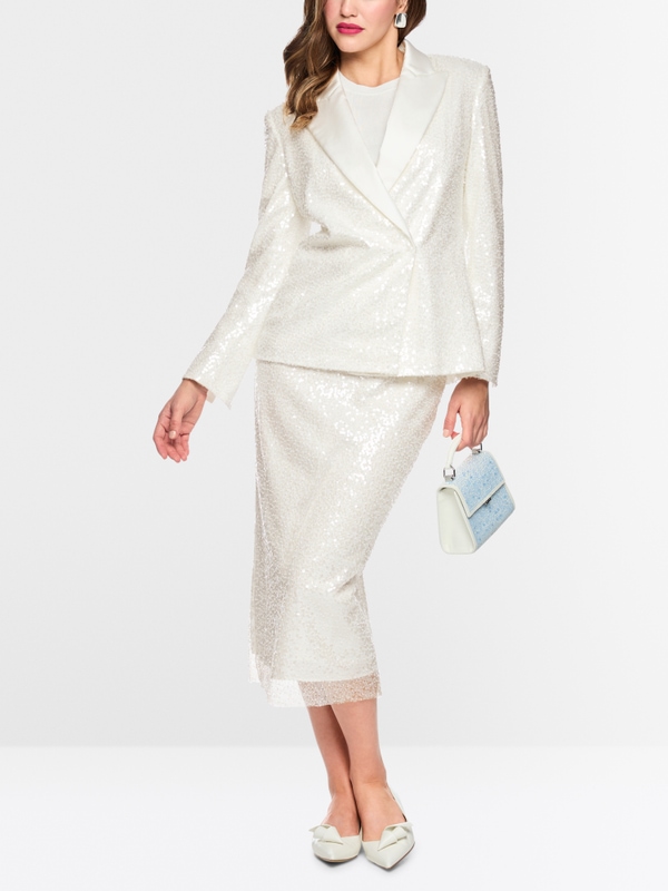 Blazer with shimmering sequins