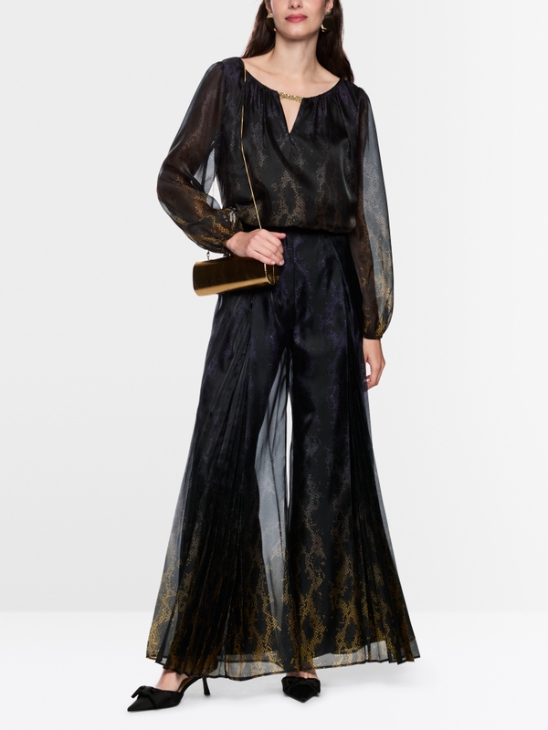 Blouse double épaisseur à imprimé serpent